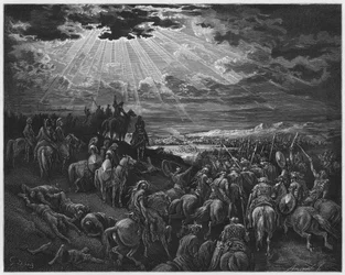 Josua befiehlt der Sonne stillzustehen